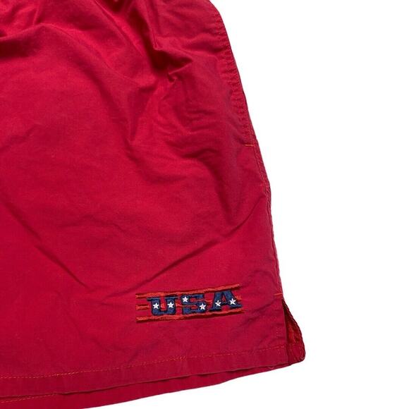 Fremantle Action Wear Men's Swim Trunks shorts Swimming Sz L 38/40 Red USA Logo - Picture 3 of 11
